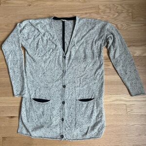 PROJECT SIZE XS GRAY 100% cashmere sweater cardigan long sleeve drop shoulder